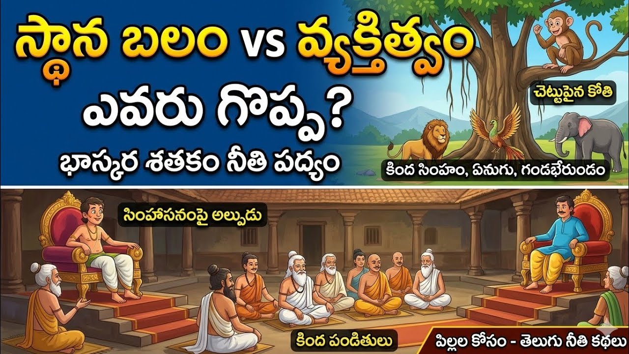 భాస్కర శతకం: పండితులు దిగువన, మూర్ఖులు పైన ఉంటే ఏమవుతుంది? | Bhaskara Shatakam Telugu