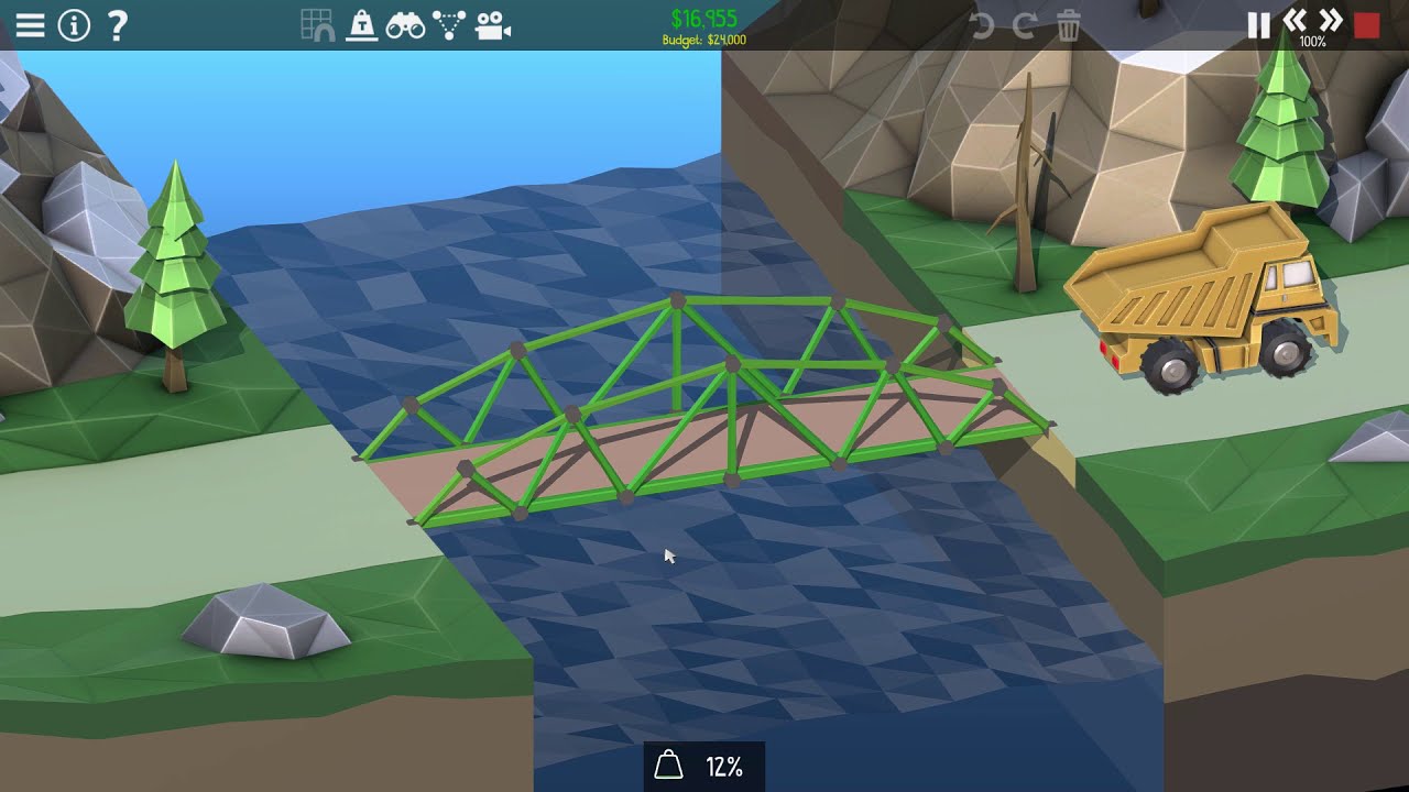 Poly Bridge 2 Pine Mountains 1-3 Bridge of Steel