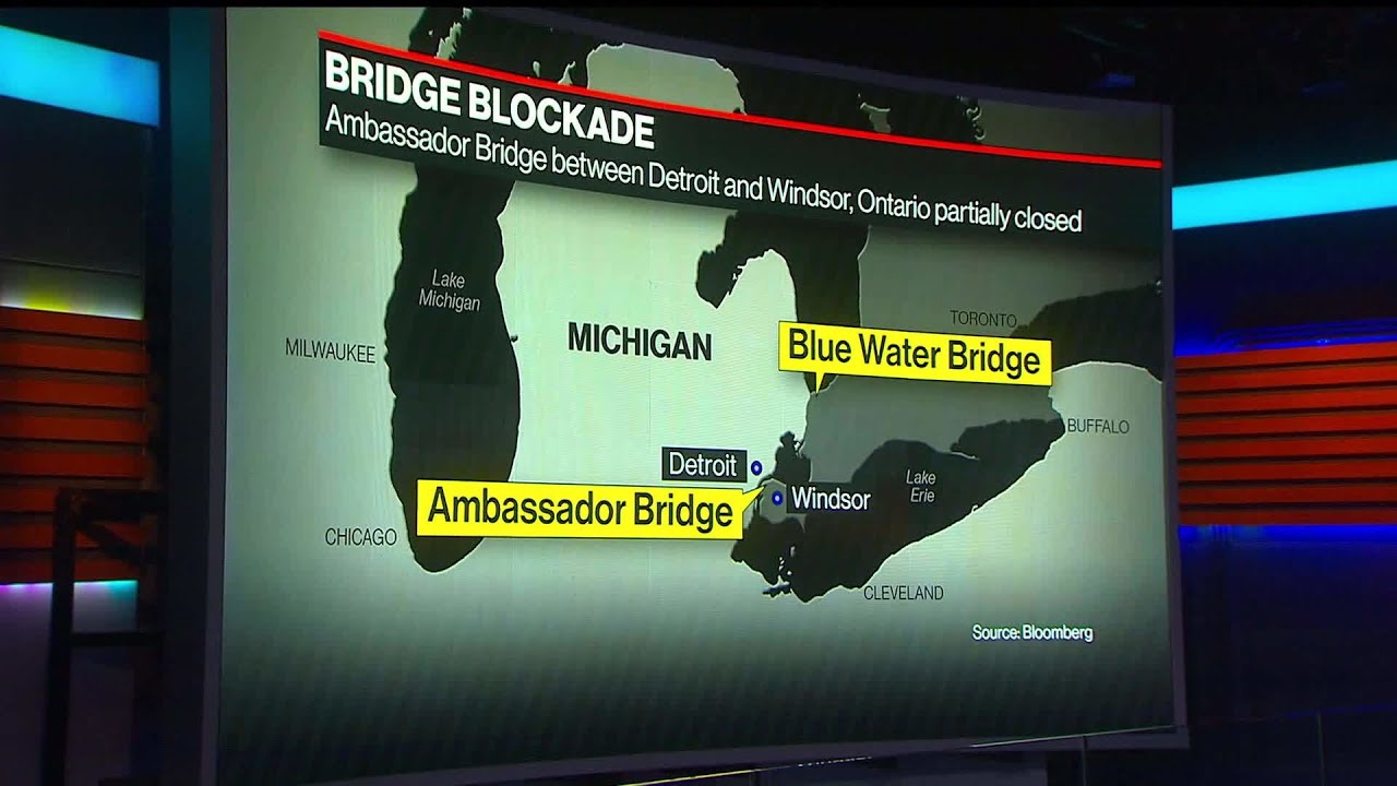 Bridge Blockade: Truckers Cut Off Traffic Into Canada