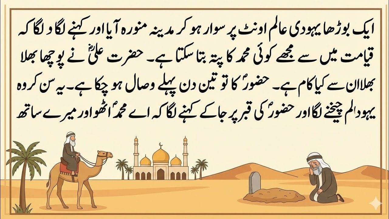 Budha Yahoodi Aalim Aur Hazrat Muhammad saw Ka Waqiya ॥ Hazrat Ali Ka Waqia | duha TV
