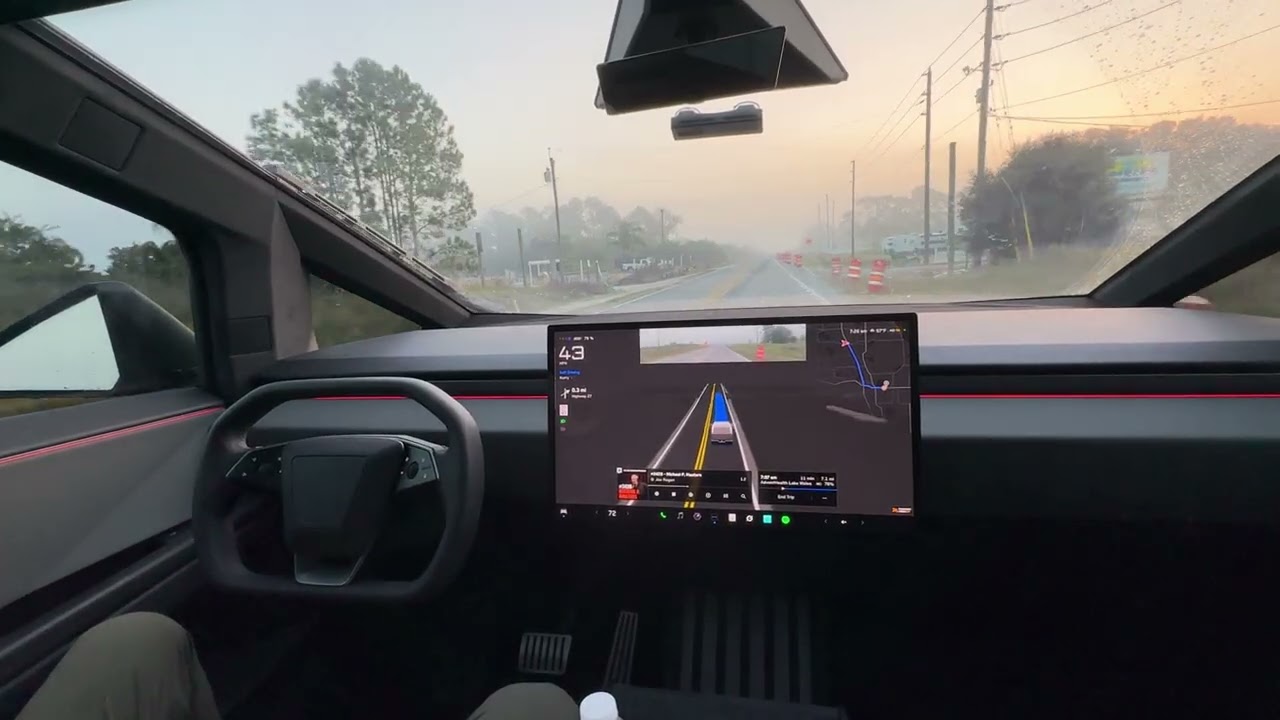 皮卡自驾Tesla生猛 #6 大雾天能见度低能行? Heavy foggy low visibility no problems 