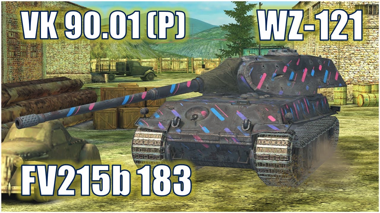 VK 90.01 (P), FV215b 183 & WZ-121 ● World of Tanks Blitz