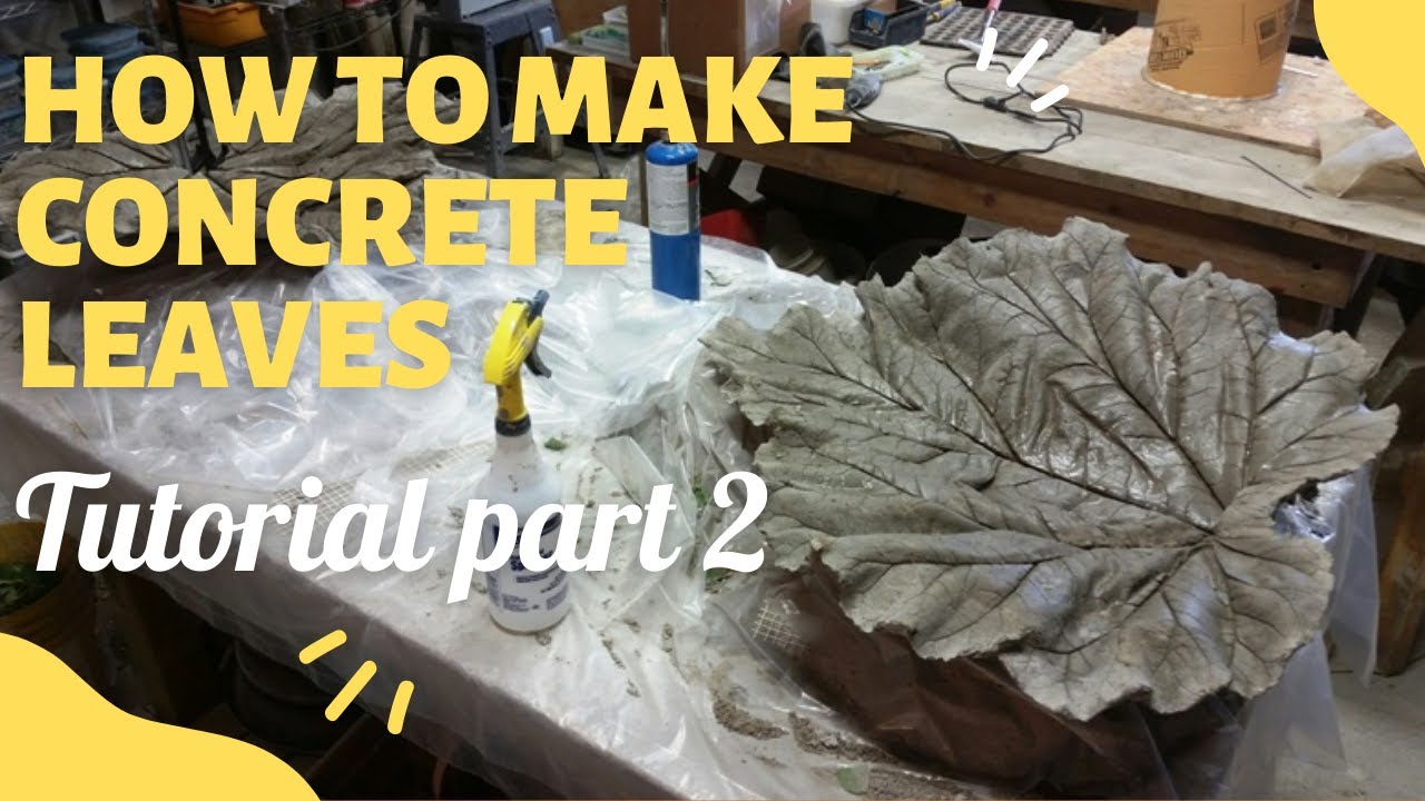 Mr. Concrete artisan. How to make concrete leaves tutorial .part 2