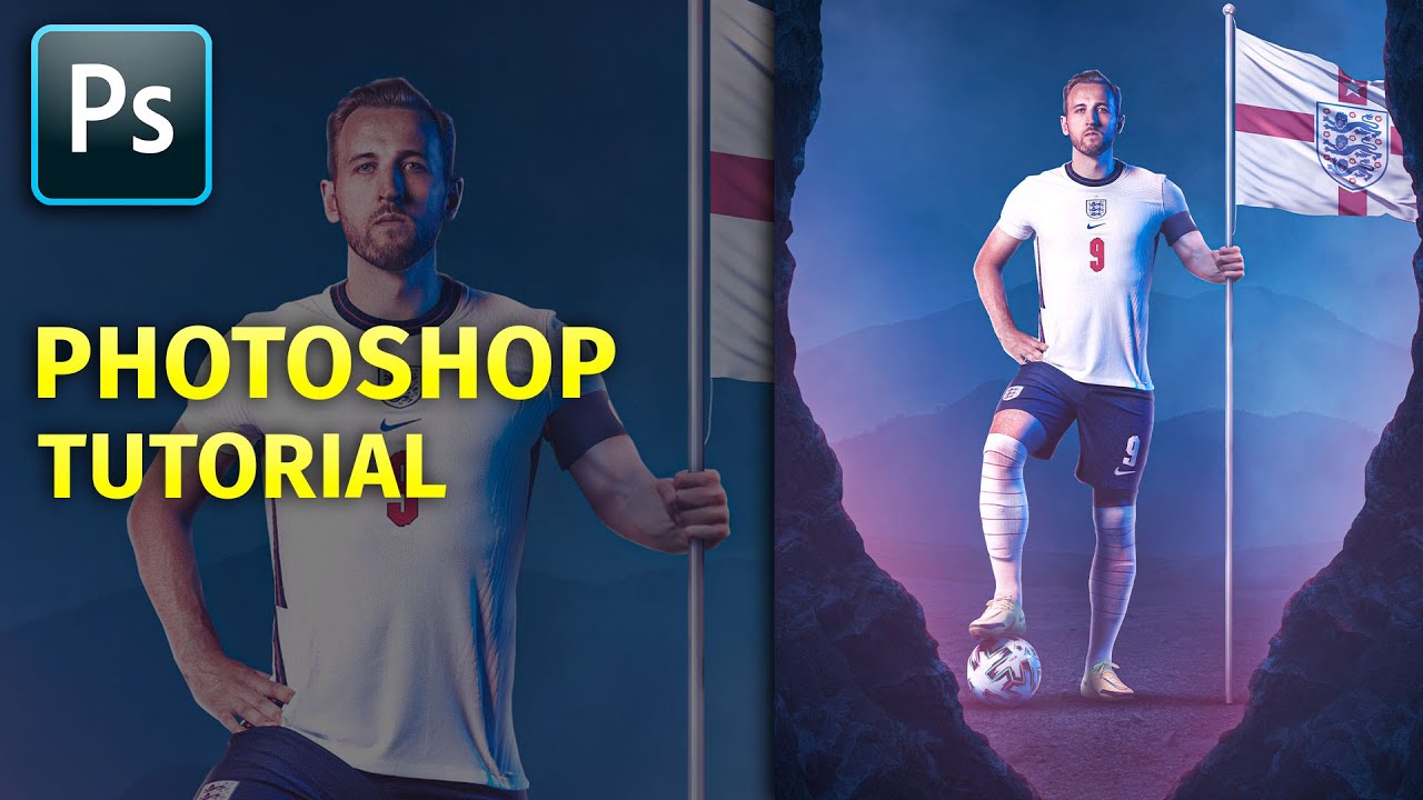 Photoshop tutorial | harry kane | euro edit | euro 2020