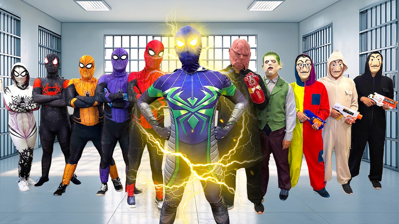 PRO 5 SPIDER-MAN vs THANOS TEAM || Hey, JOKER...!! Who is the NEW BAD-HERO...!? ( Funny Action )