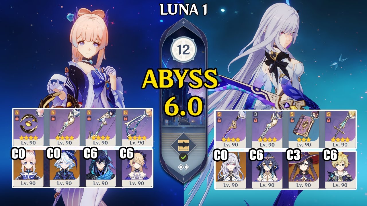 【Genshin Impact Бездна 6.0】C0 Кокоми Тейзер без Эскофье & C0 Скирк в F2P команде｜原神 Spiral Abyss