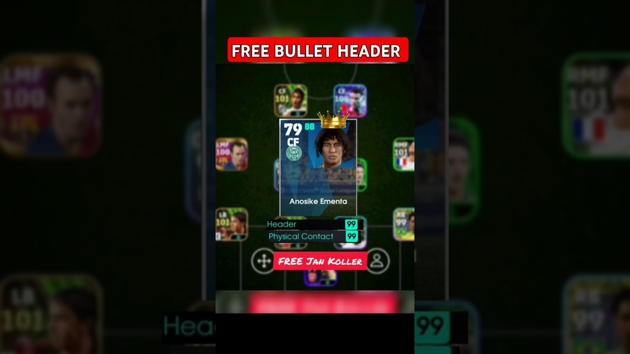 🎯FREE BULLET HEADER 🤩|| JON KOLLER FREE | #efootball #efootball2024 #pes #fifa #shorts