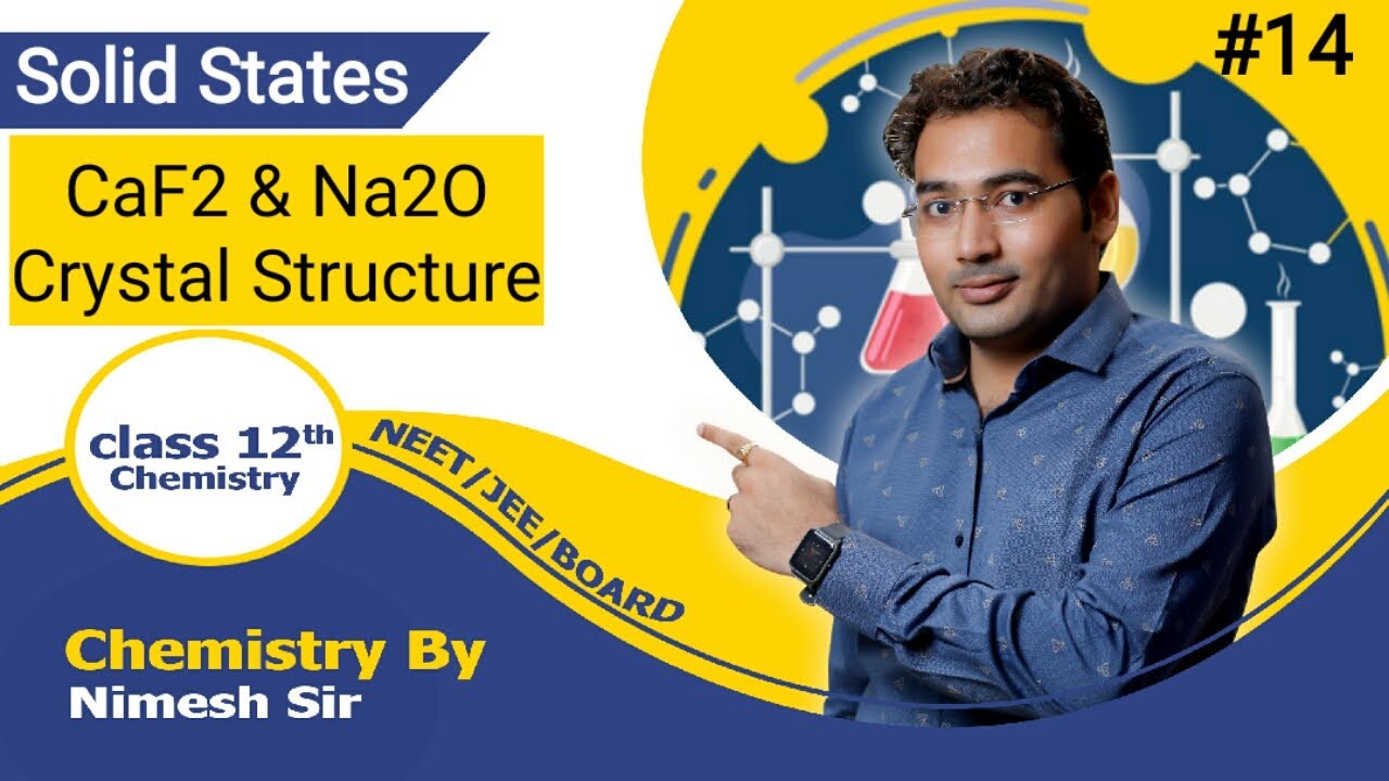 solid states | CaF2 & Na2O Crystal Structures | NEET JEE | Class 12 chemistry