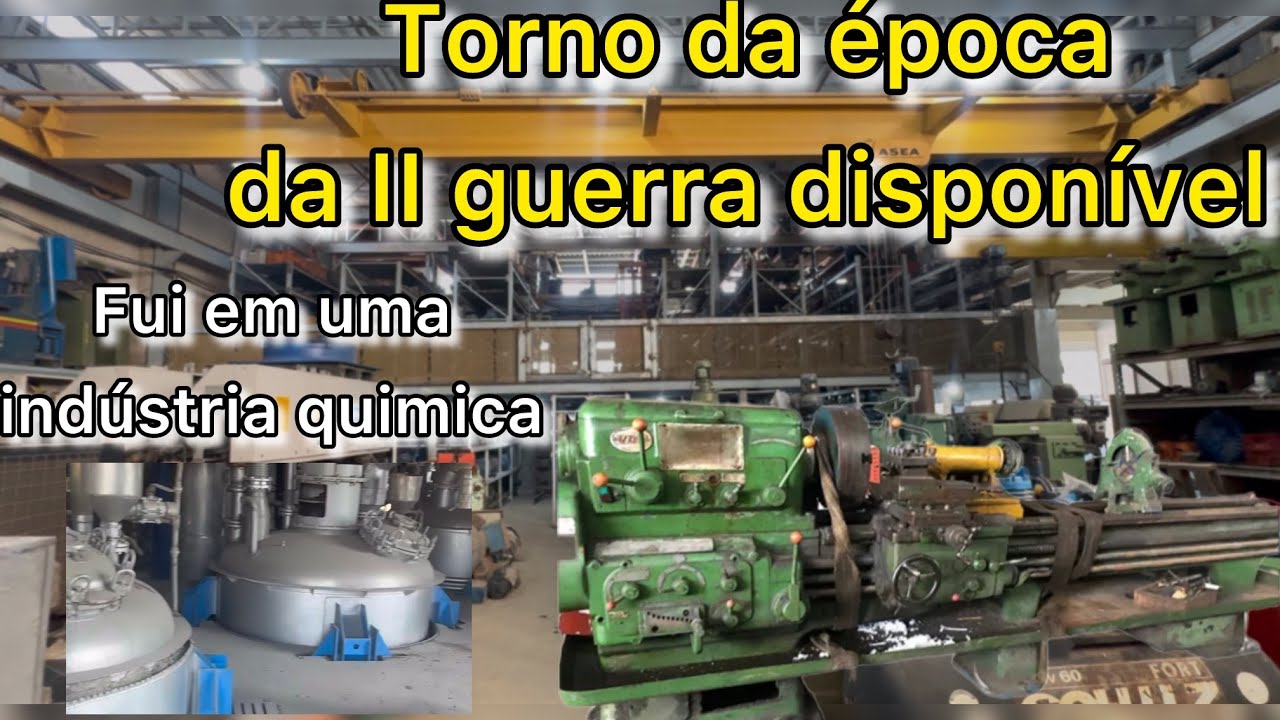 23 | Torno mecânico VDF empilhadeira elétrica visitamos uma indústria e vimos reatores químicos 