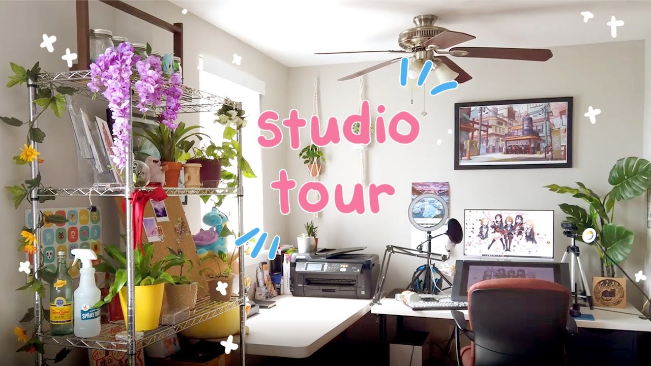 ART STUDIO TOUR! | Digital Artist / Streamer Workspace