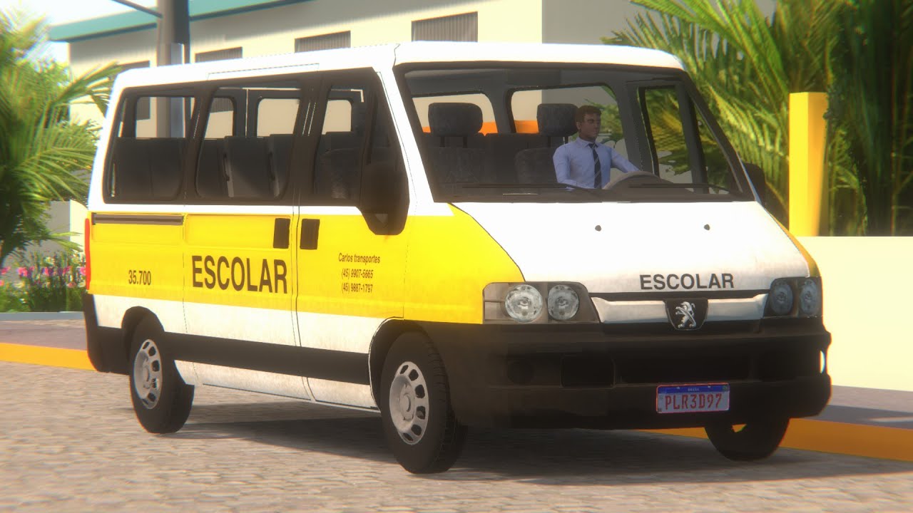 Mod Van Peugeot Boxer 2013 2.3 Escolar para Proton Bus Simulator | Mapa Rural V2