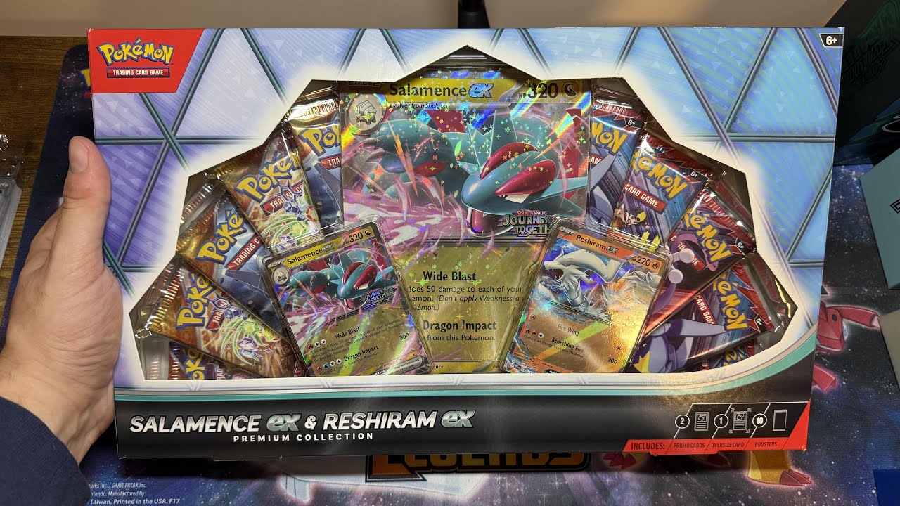 Opening a Salamence ex & Reshiram ex Premium Collection