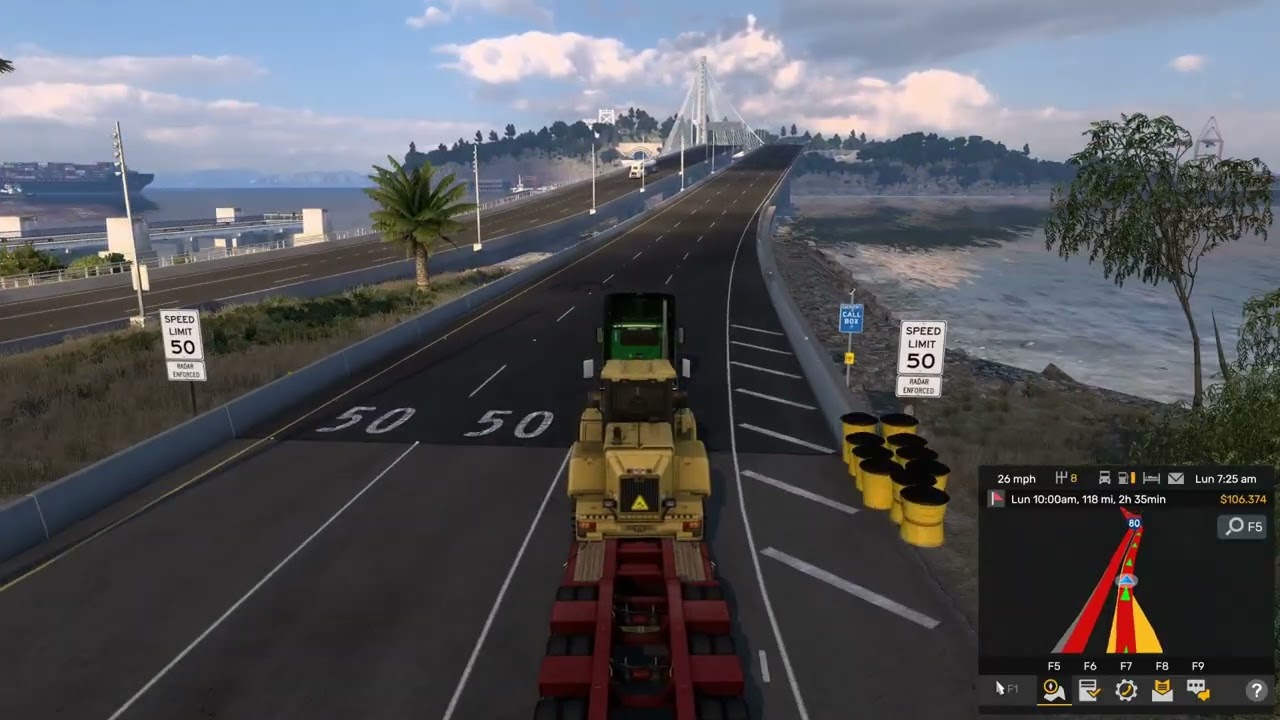 American Truck Simulator  - California (Santa Cruz -  Oakland - Sacramento - Truckee)