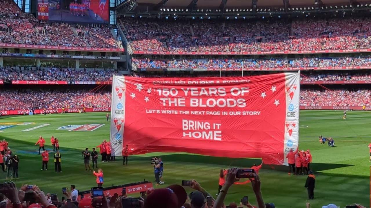 Sydney Swans enter the MCG for the 2024 Grand Final