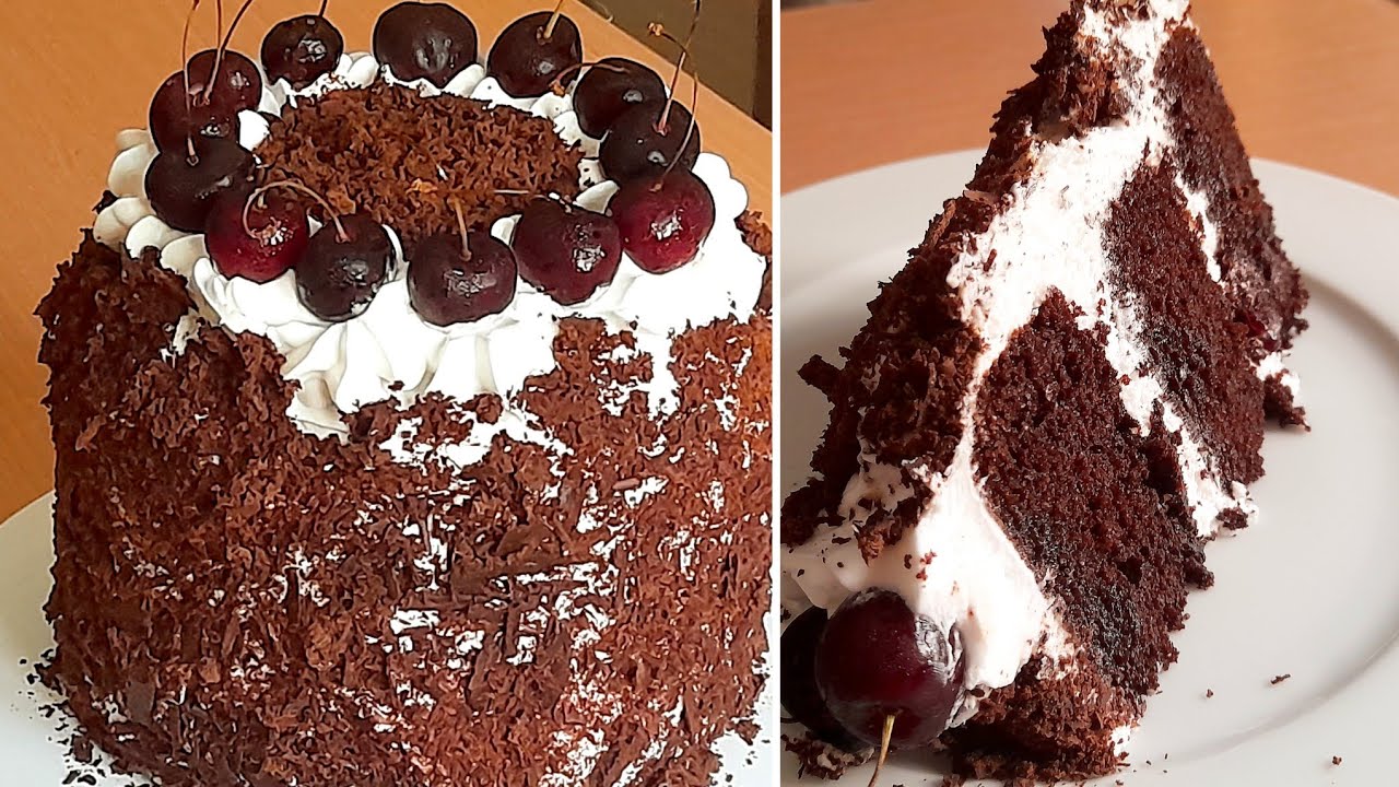 ألذ تورتة بلاك فورست هتعملوها أحلى من المحلات !!black forest cake