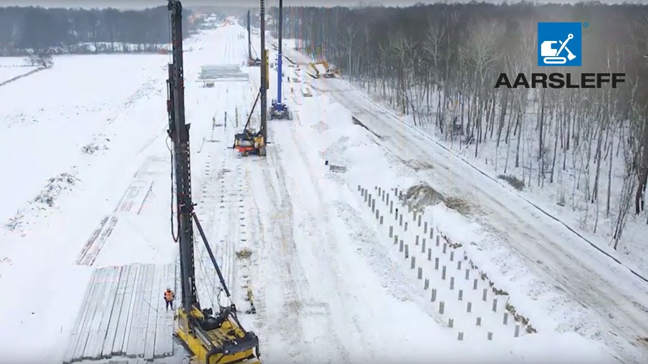 Pfahlgründung der Bahnstrecke Nassenheide
