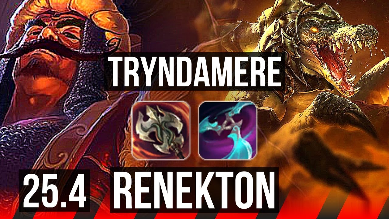 TRYNDAMERE vs RENEKTON (TOP) | Rank 13 Trynda | KR Grandmaster | 25.4