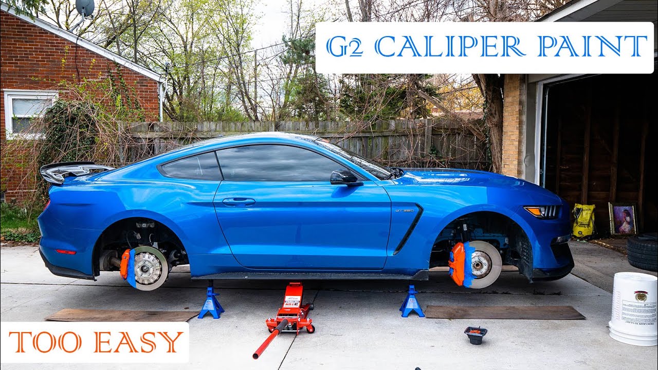 Покраска тормозных суппортов на моем Mustang GT350 с помощью краски G2 Brake Caliper Paint *ПРОСТ...