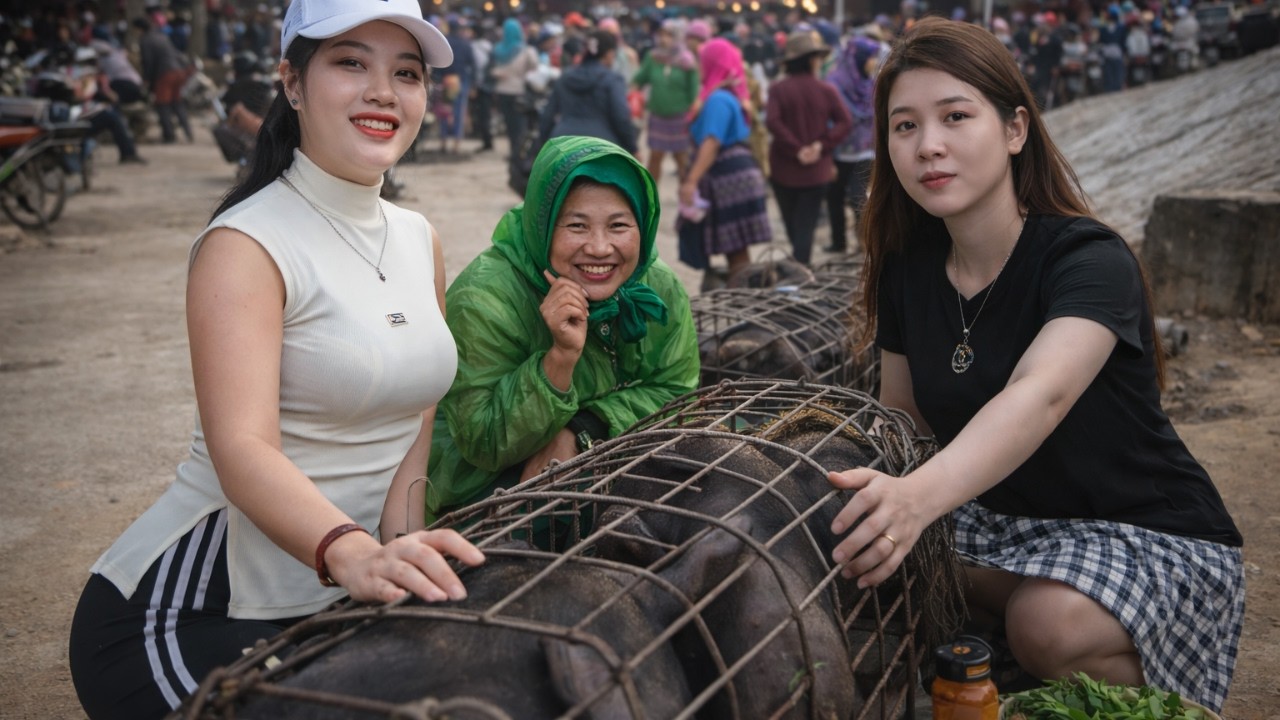 Hấp Dẫn Thú Vị Tại  Chợ Phiên Tây Bắc Ẩm Thực Lợn Cắp Nách Đặc Sản Núi Rừng Tây Bắc