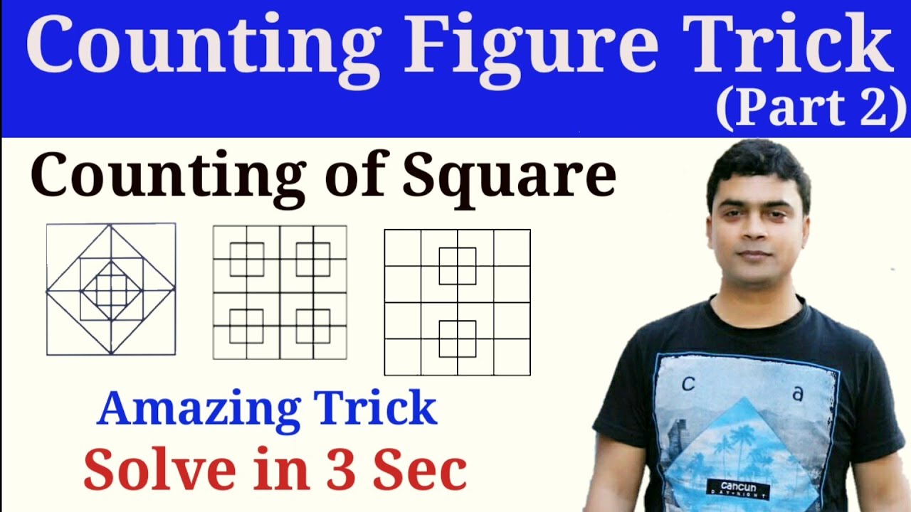 Counting squares tricks | counting figures reasoning |