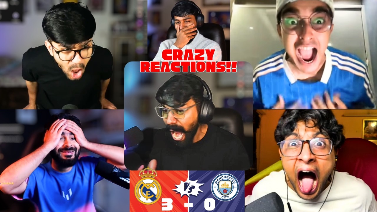 Crying BARCA Fans and HAPPY REAL MADRID Fans Reaction to REAL MADRID 3-0 MAN CITY | UCL