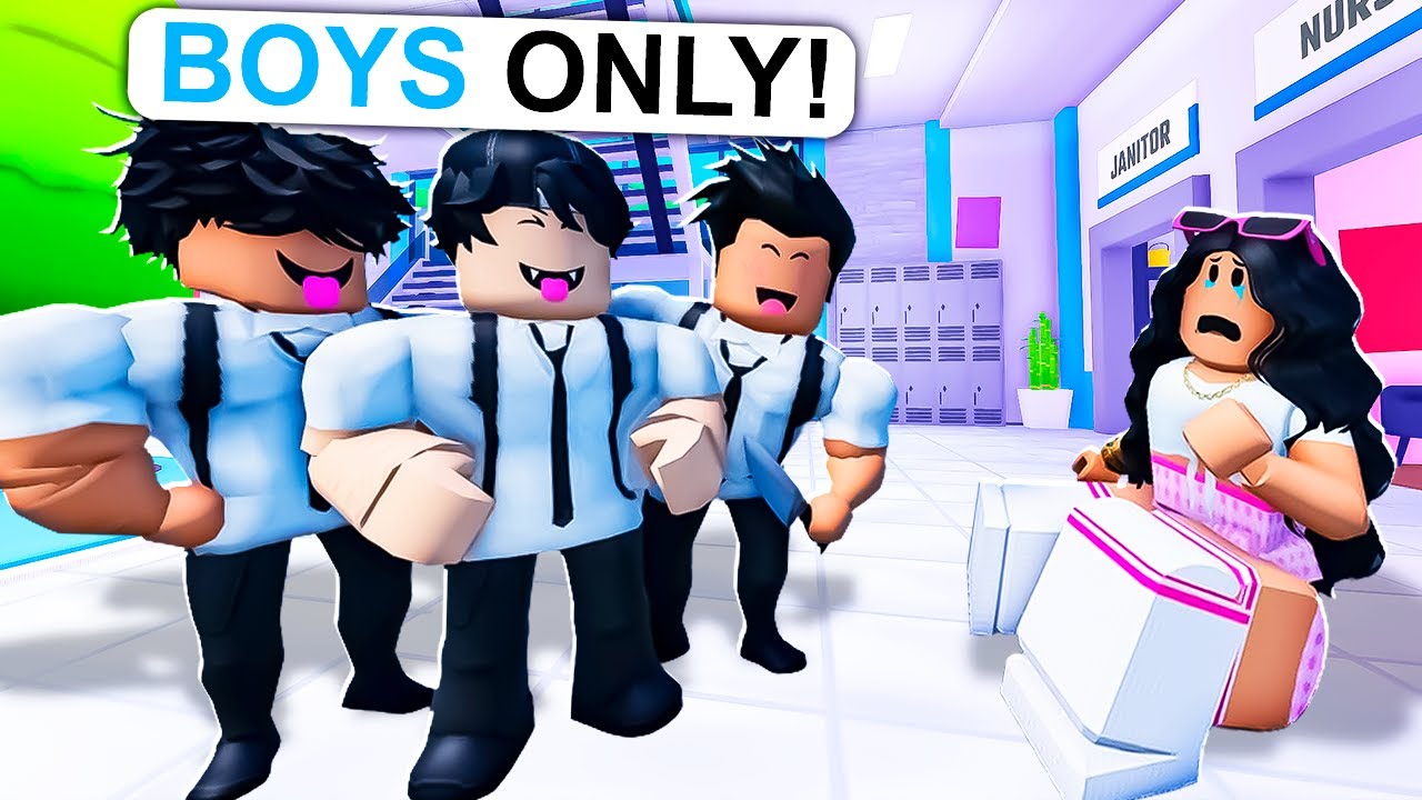 GIRL in an ALL ODER BOYS School! (Brookhaven RP🏡)