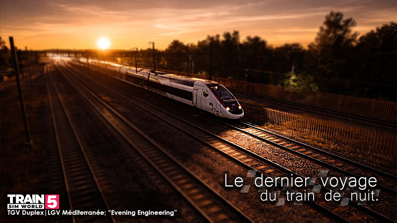 TGV Duplex Evening Engineering | 320 km/h to Depot | Avignon &ndash; Marseille | LGV M&eacute;diterran&eacute;e | TSW5