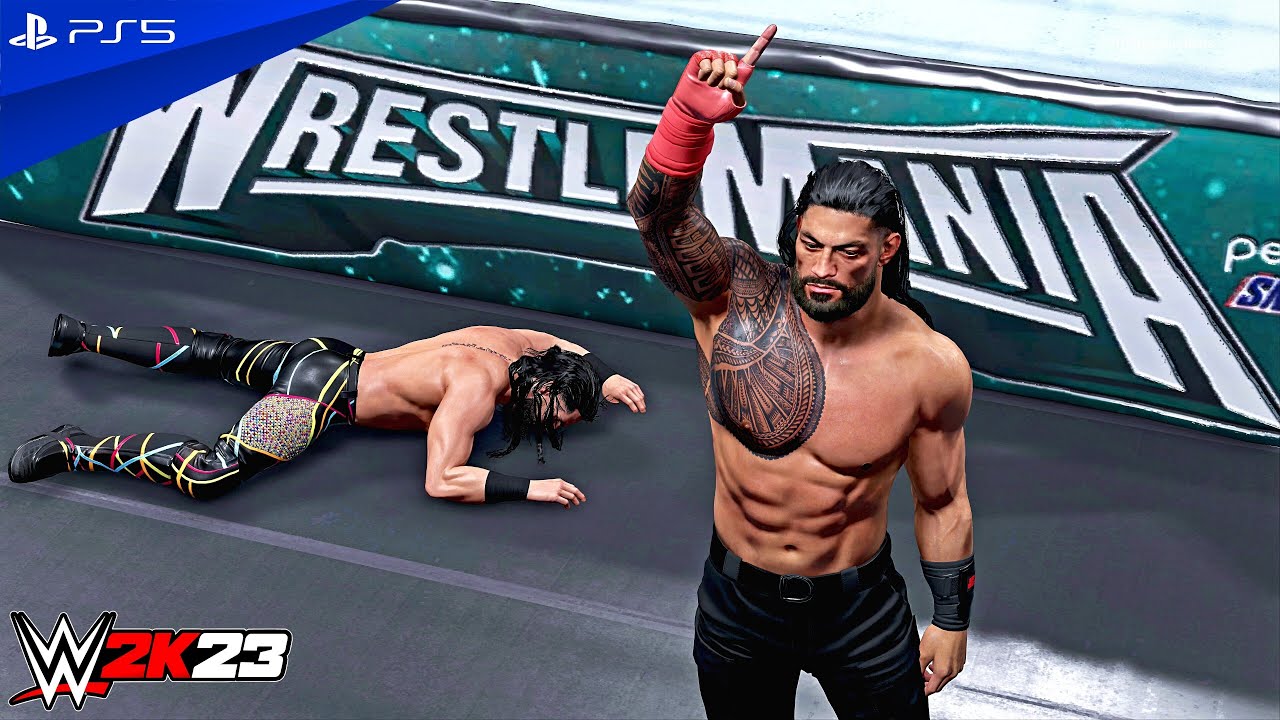 WWE 2K23 - Seth Rollins vs. Roman Reigns - WrestleMania XL Main Event Match | PS5™ [4K60]