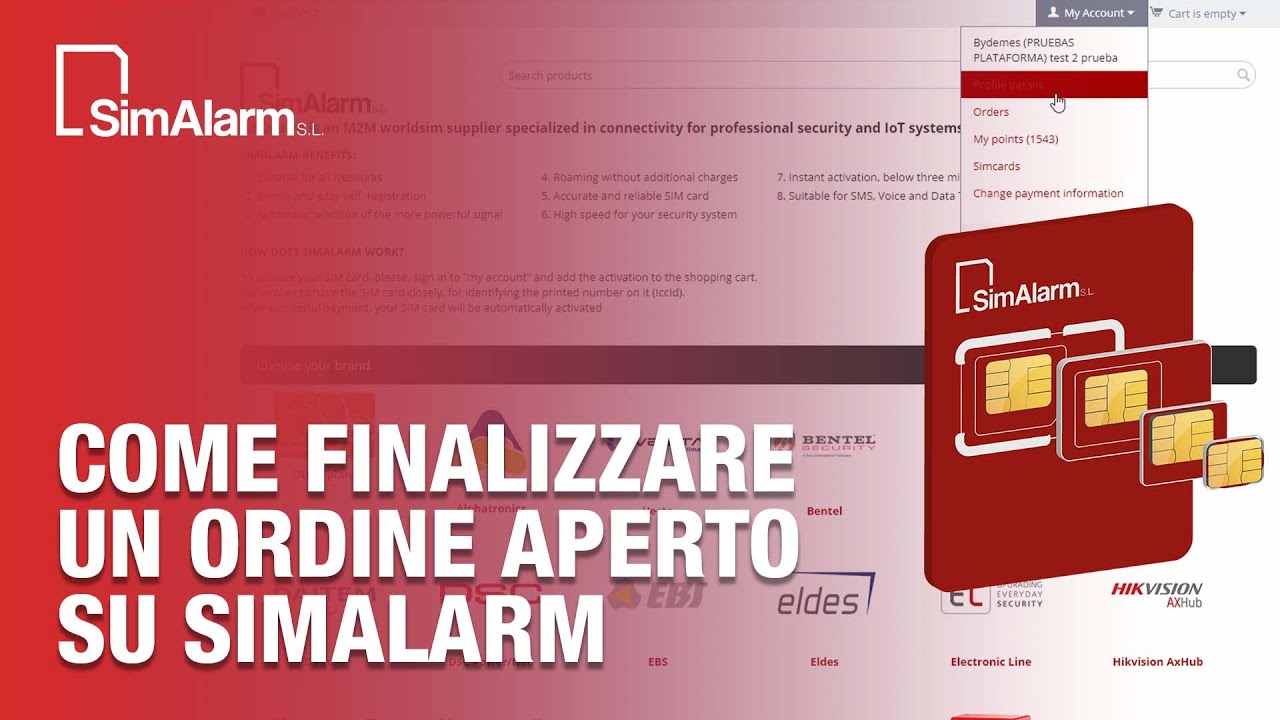 Come finalizzare un ordine aperto su SimAlarm: tutorial passo dopo passo | By Demes