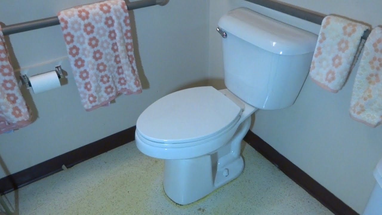 TOILET MOVED WHEN SOMEONE FELL ON IT