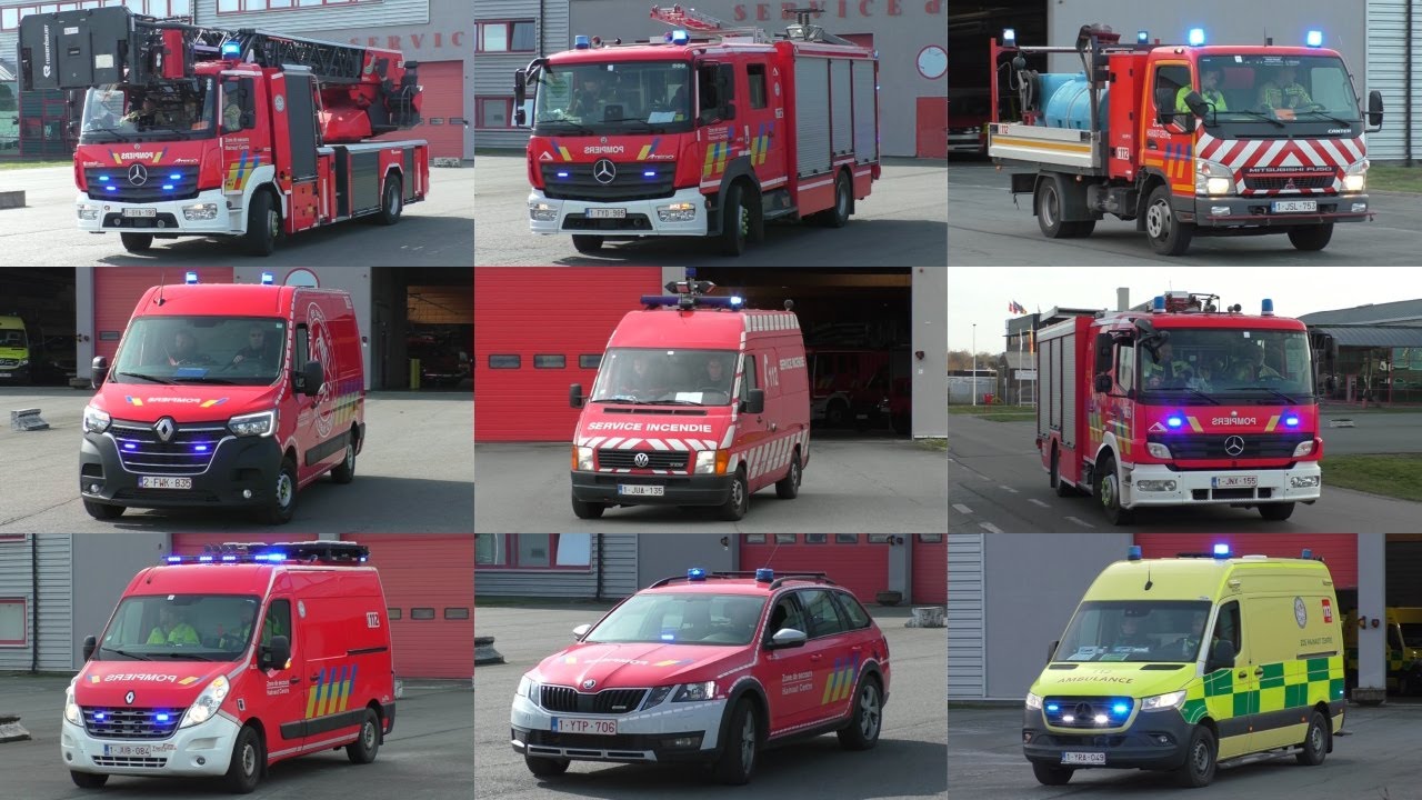 [COMPILATION] Pompiers et Ambulances Service Incendie Mons vers plusieurs interventions!