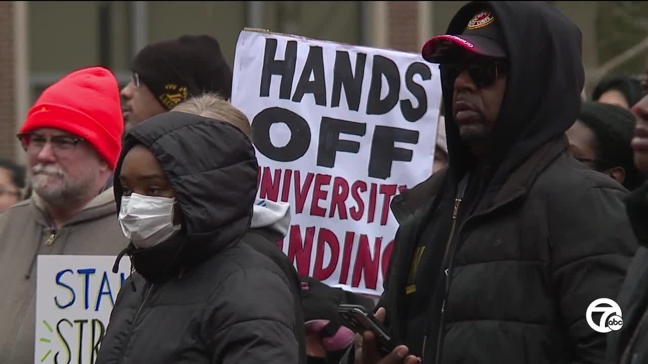 University of Michigan students, faculty rally against DEI rollbacks and visa revocation