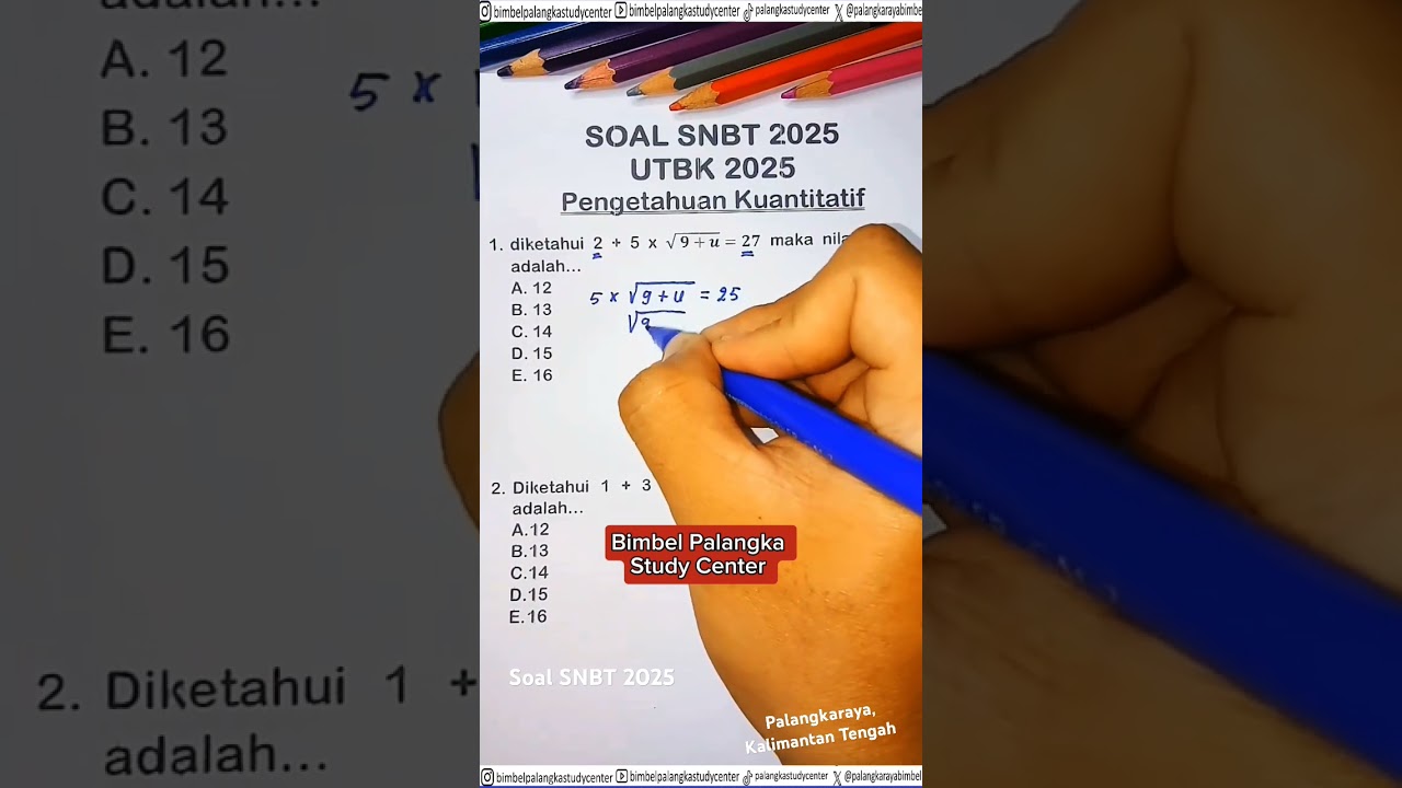 Soal SNBT 2025, Soal dan Pembahasan SNBT 2024, Soal UTBK 2025, Trik Cepat SNBT/UTBK #bimbelsnbt2025