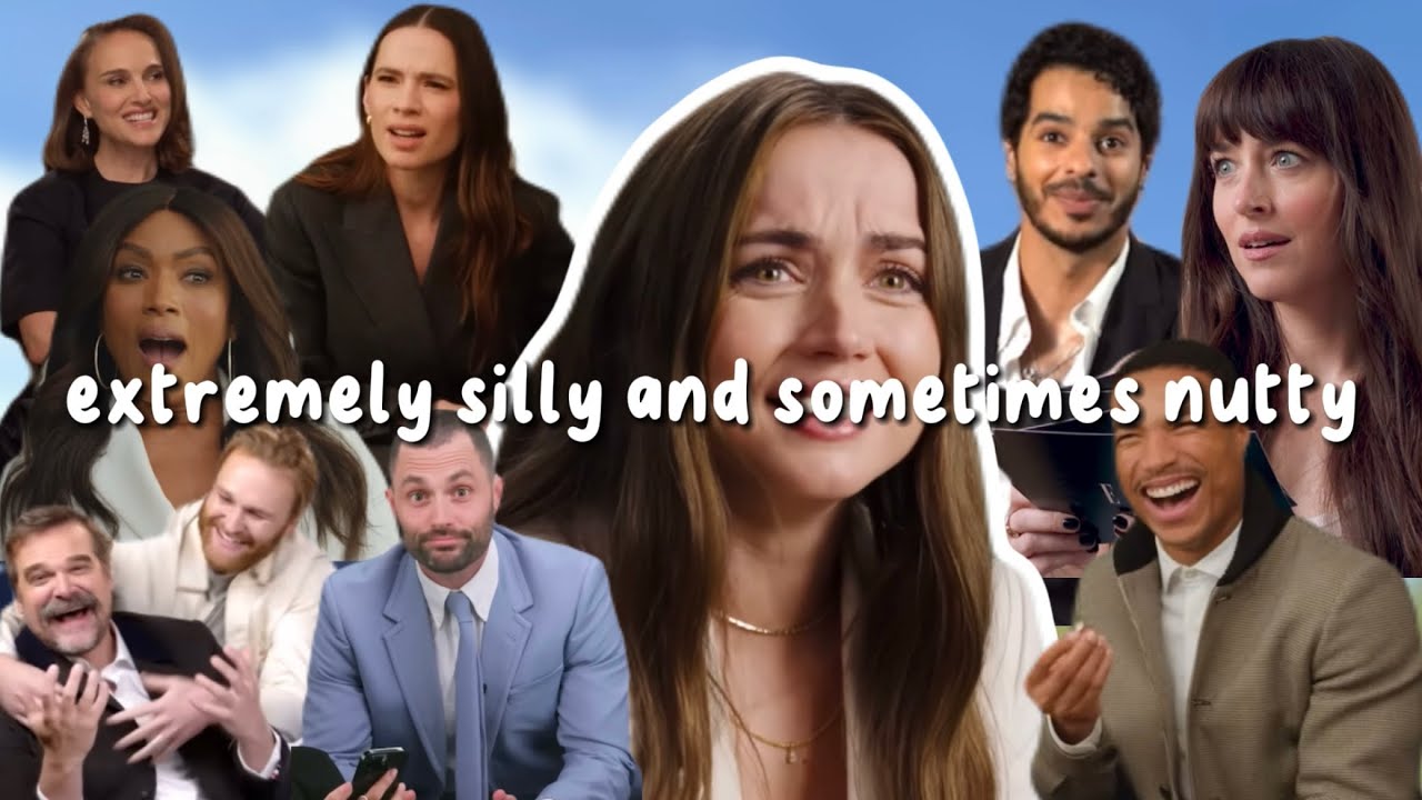 actors being extremely silly during press junkets