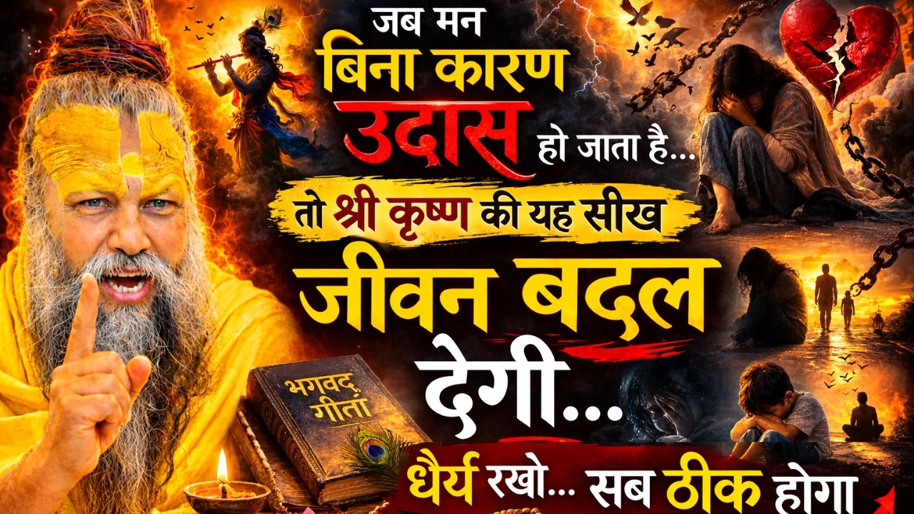 जब मन बिना वजह उदास हो जाए तो यह संकेत है… श्री कृष्ण का गुप्त संदेश | Premanand Ji
