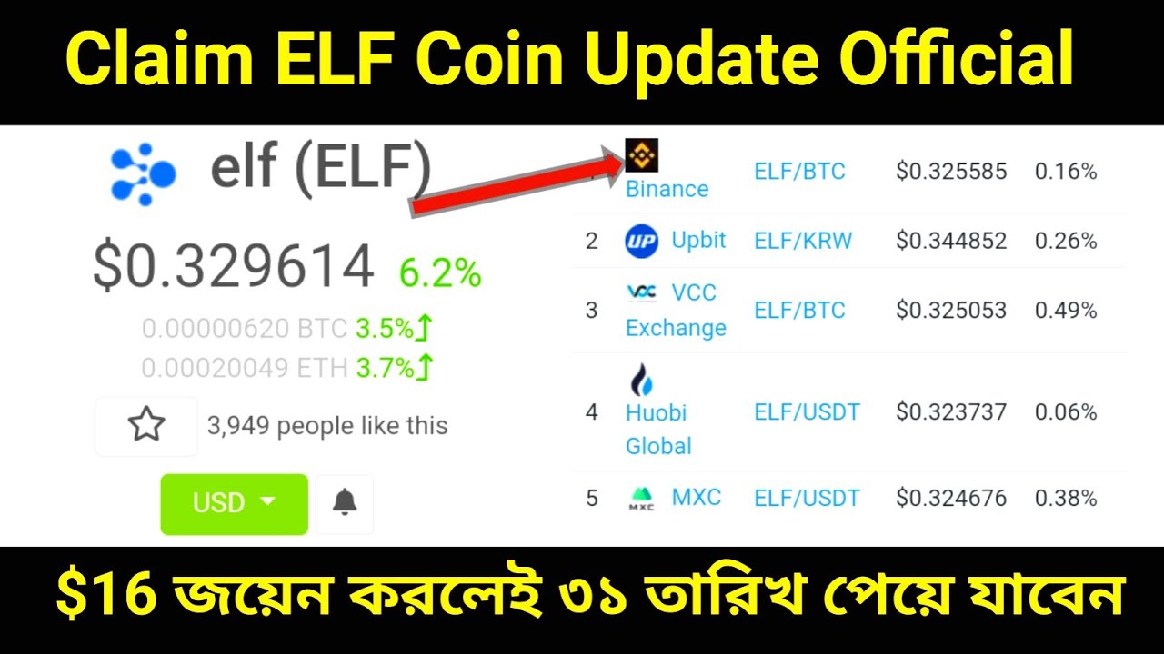 🔥Claim ELF $16.48 Binance & More Exchange Listed Airdrop 2021🔥 Big Airdrop Jackpot Trade Coin ELF