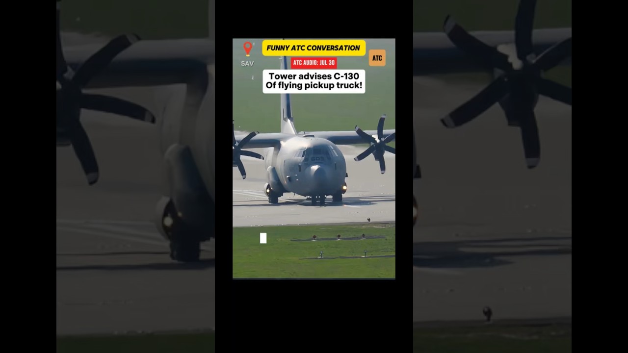 Разговор диспетчера с пилотом C-130 о летящем пикапе #авиация