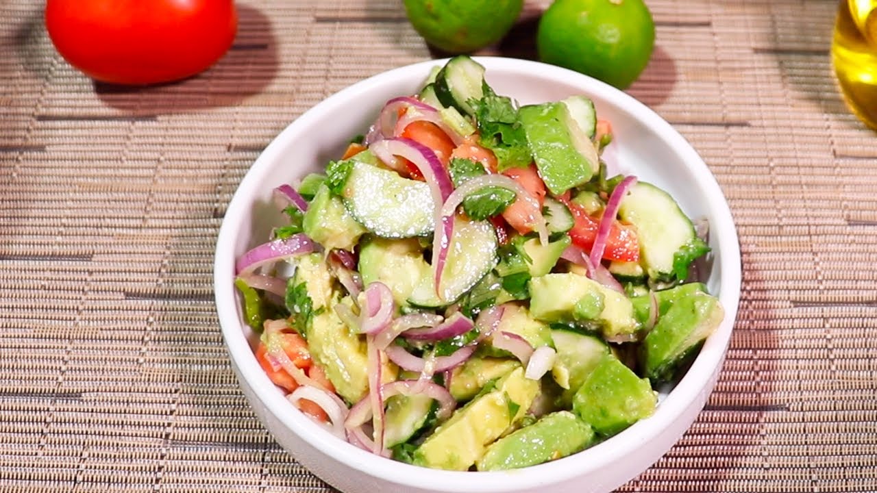 COMO PREPARAR ENSALADA DEPEPINO,TOMATE Y PALTA.| A COCINAR.