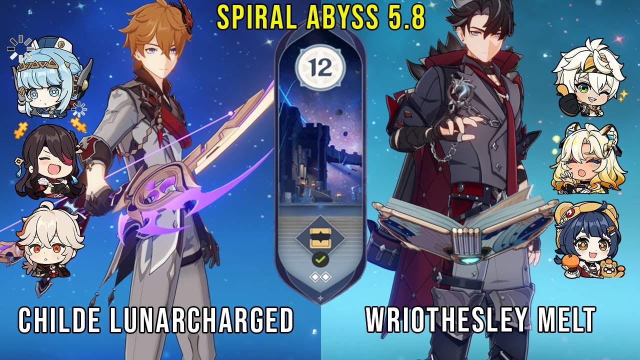 C0 Childe Lunar Charged and C0 Wriothesley Melt | Genshin Impact Abyss 5.8 Floor 12 9 Stars