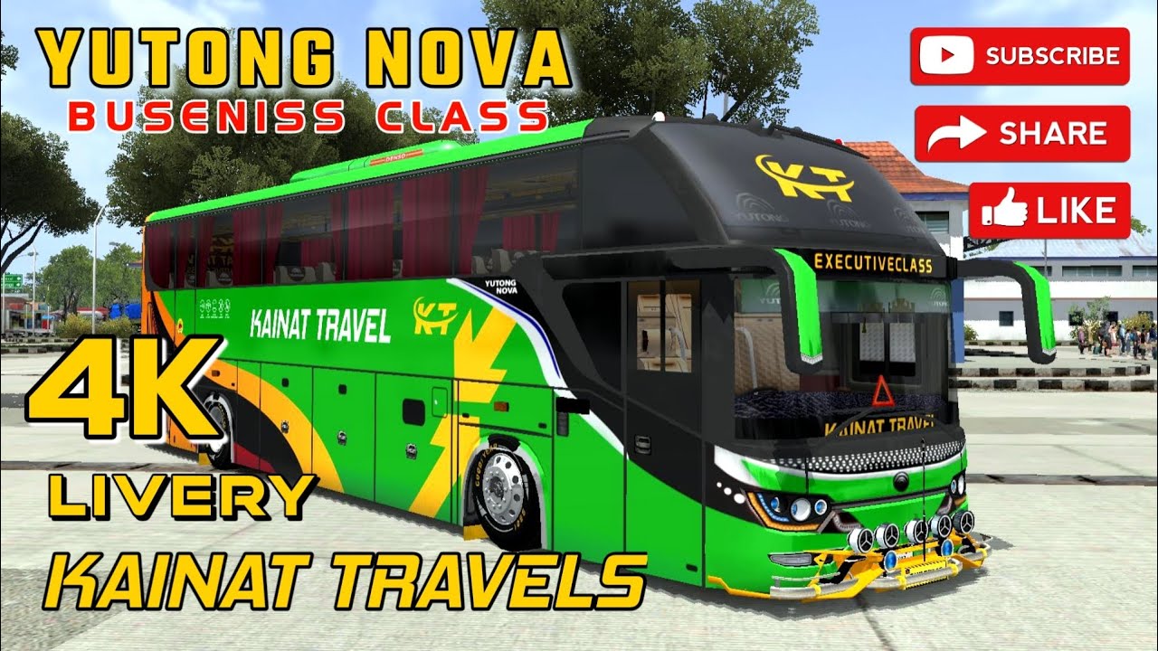 KAINAT TRAVEL LIVERY ULTRA HD | YUTONG SRIKANDI BUS SKIN PAKISTANI BUS GAME 