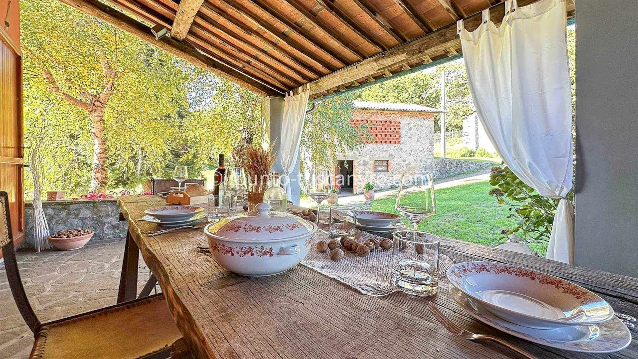 IL MELETO - Beautiful Tuscan farmhouse for sale, near Lucca, land with fruit trees, amazing view