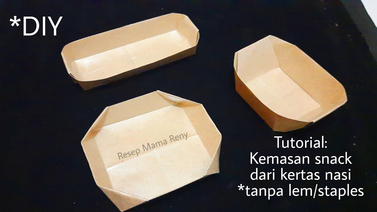 CARA MELIPAT KERTAS NASI JADI WADAH MAKANAN/SNACK