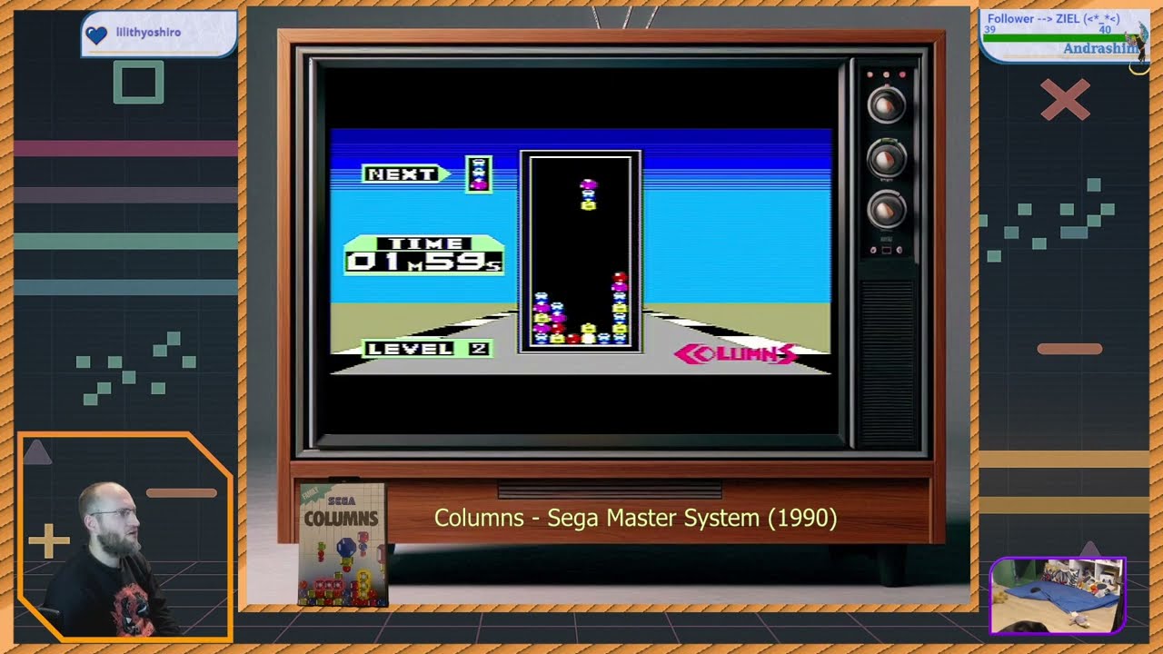Columns - RetroGaming (Sega Master System 1990)  Ein nettes PuzzleGame in 8Bit Optik