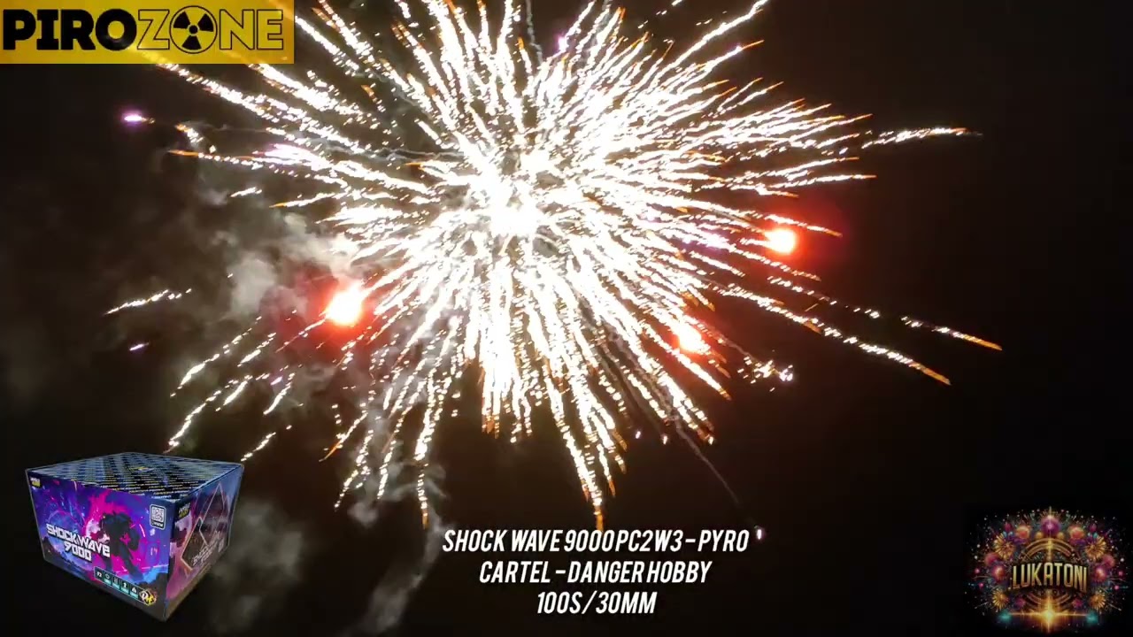 Shock Wave 9000 PC2W3 Pyro Cartel Danger Hobby 100s/30mm #fireworks #feuerwerk #viral #viralvideo 