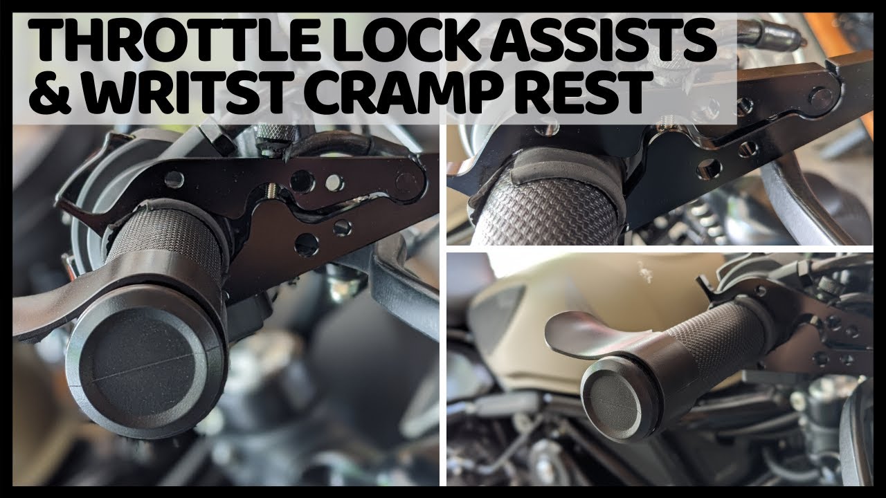 MOTORCYCLE CRUISE CONTROL THROTTLE ASSIST GRIP & WRIST CRAMP REST