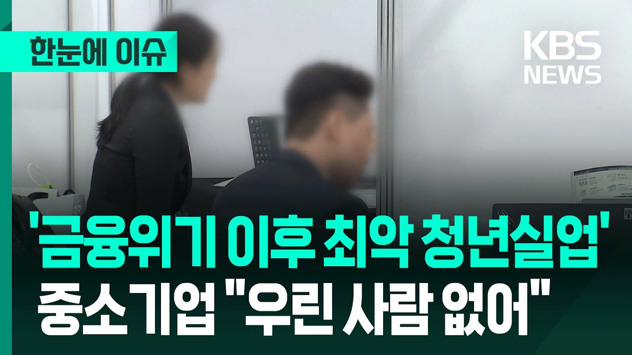 [한눈에 이슈] '금융위기 이후 최악 청년실업'인데&hellip;중소기업 