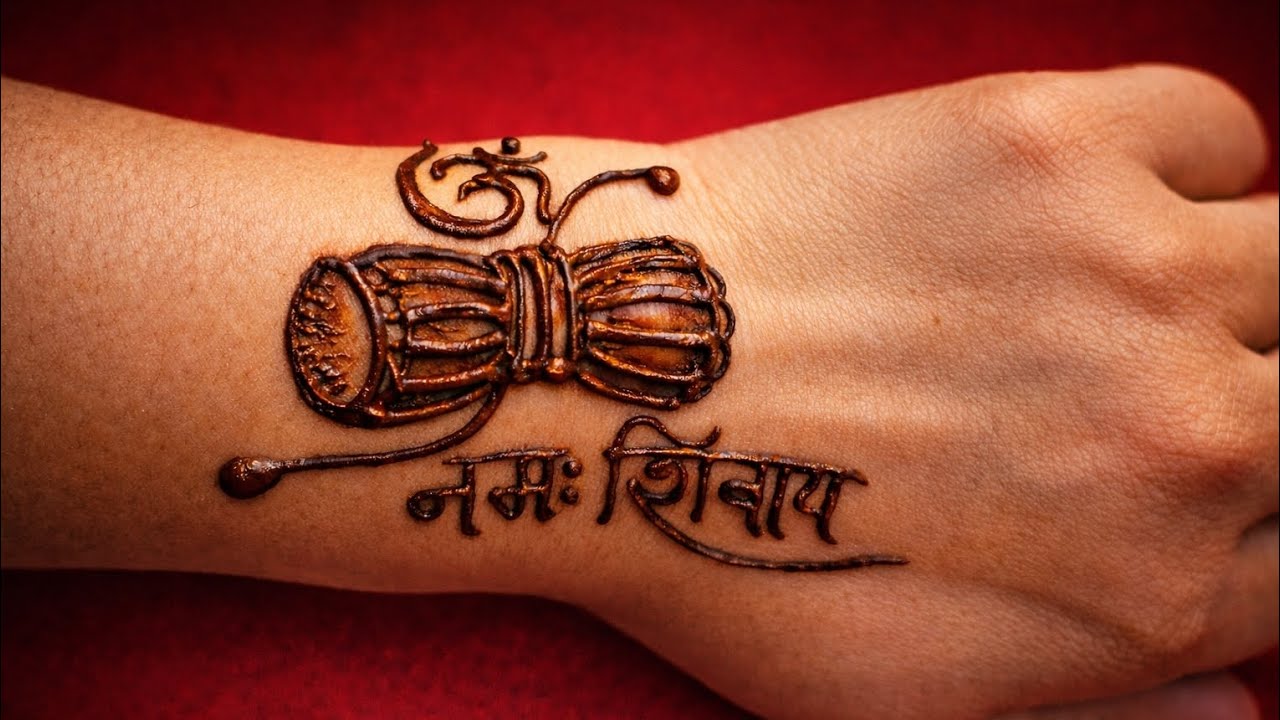 Mahashivratri Special Mehndi Tattoo Design 🔱 l Shivratri Mehndi Design 2026 l Om namah Shivay mehndi
