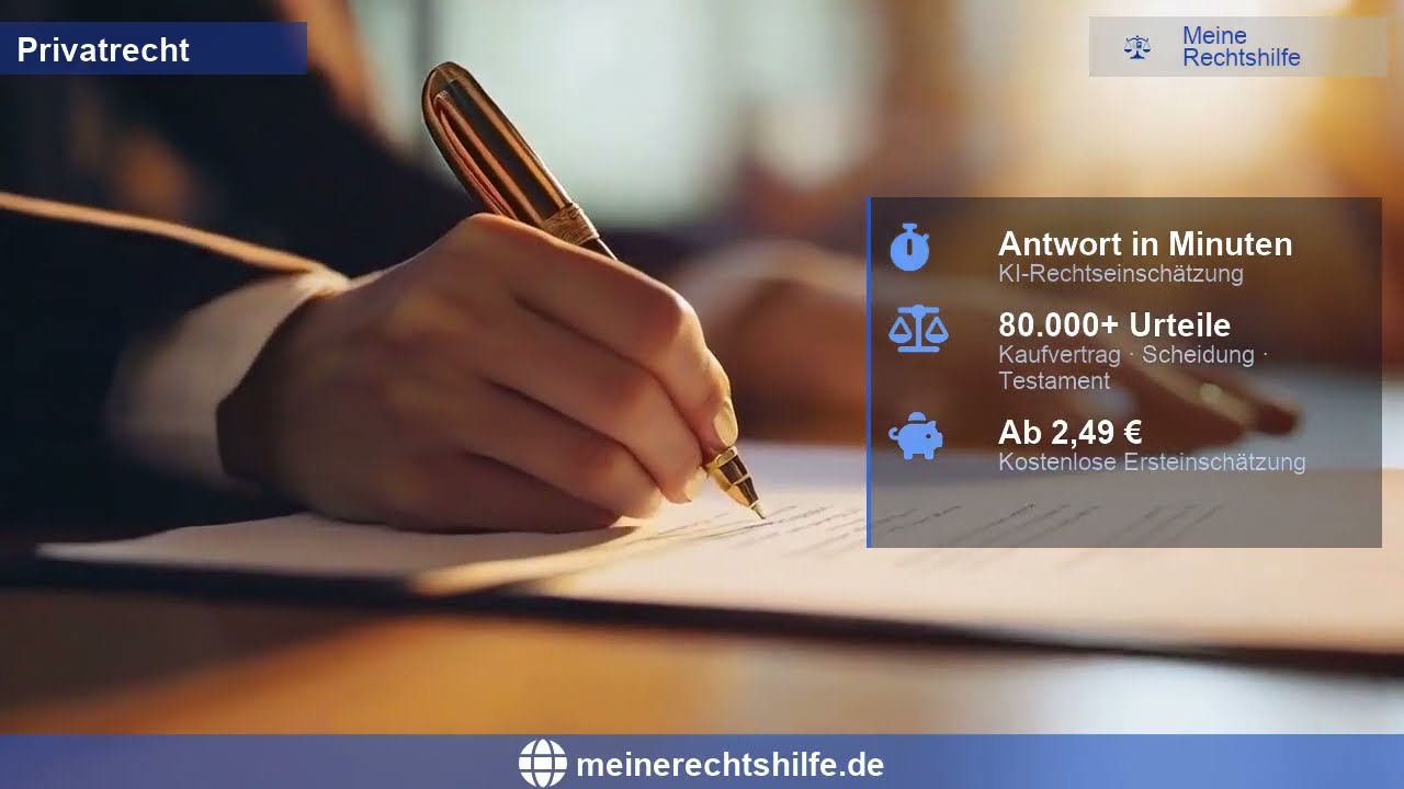 Privatrecht: Vertrag, Erbschaft, Scheidung? KI-Rechtsberatung in Minuten