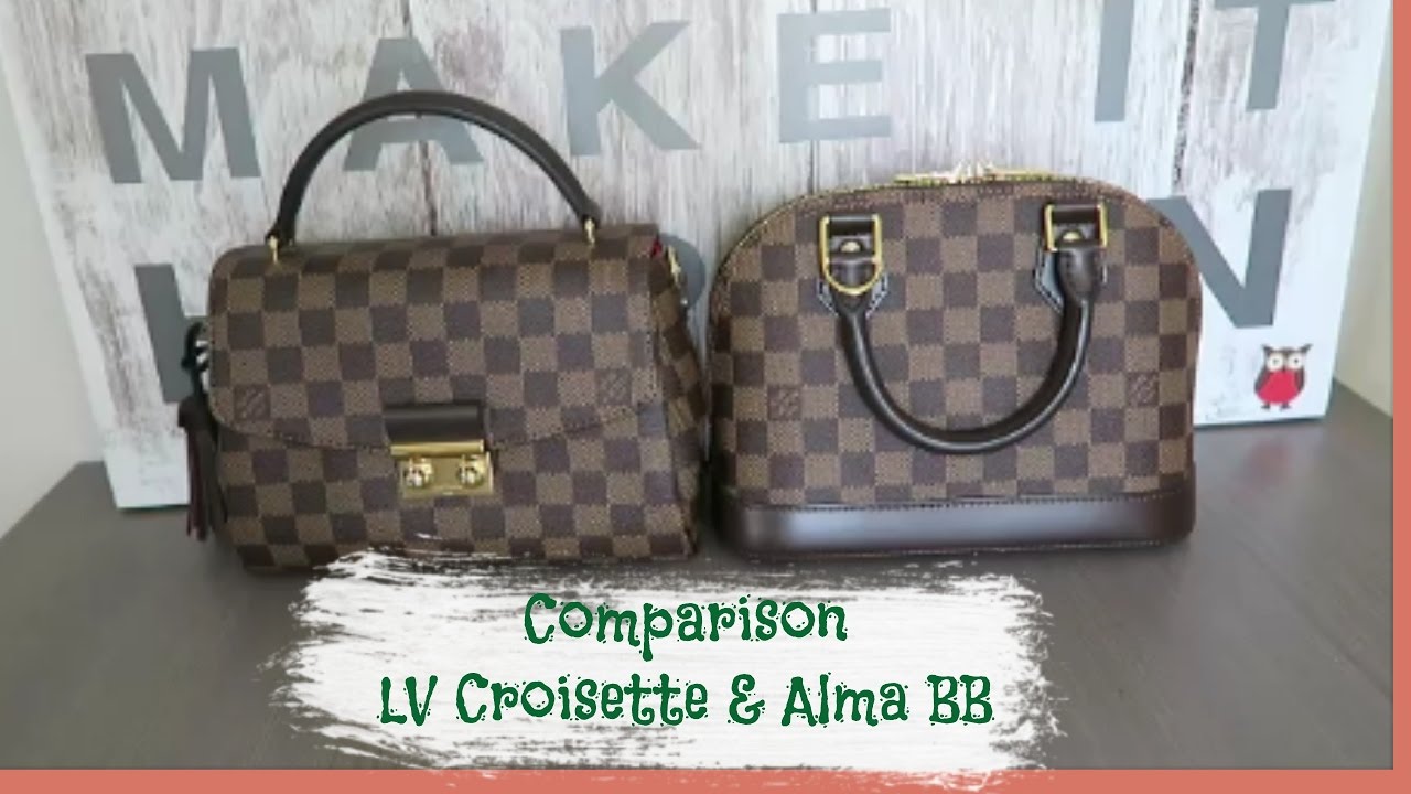 Comparison between Louis Vuitton Alma BB and Croisette | Red Ruby Creates