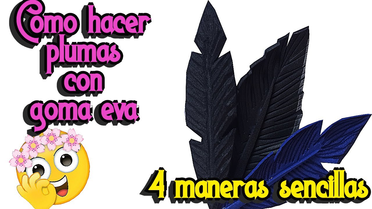 ✂️🖌️Como hacer PLUMAS CON GOMA EVA/ Paso a Paso/ DISTINTAS MANERAS! ✂️🖌️